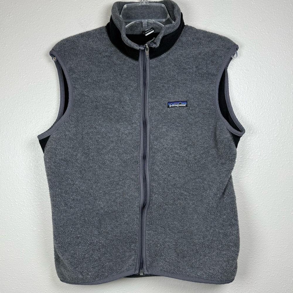 VTG Patagonia PEF Flyer Vest Unisex M Gray Windproof Fleece 24002 Made USA 90s